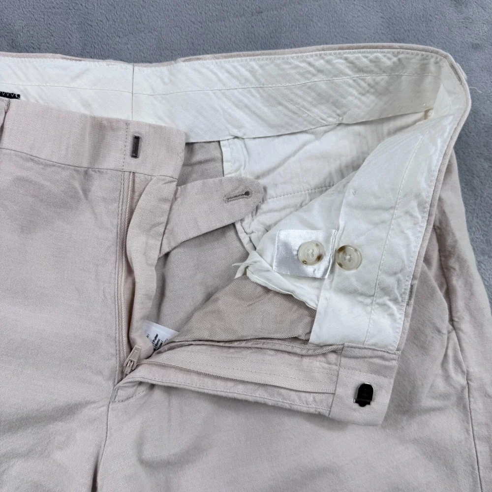 J.Crew Ludlow Pants Mens 32x30 Tan Baird McNutt Irish Linen Cotton AU429‎ Chino